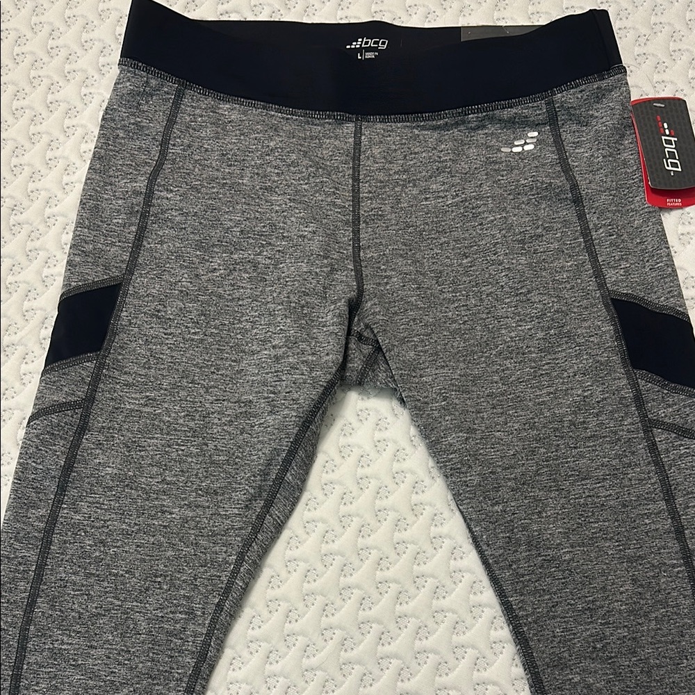 BCG Gray and Black Leggings